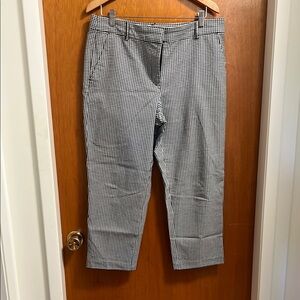 Loft Black and White Checkered Capri Pants